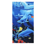 serviette plage microfibre rapide absorption multicolore motifs été noël drapeaux palmiers