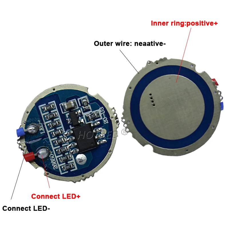 diodes led 20mm bleu clair jaune noir doré conducteurs pcb projecteur lampe torche phare