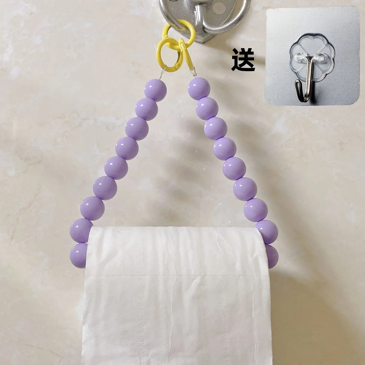 porte rouleau papier toilette moderne rose bleu vert blanc salle bain sans perçage