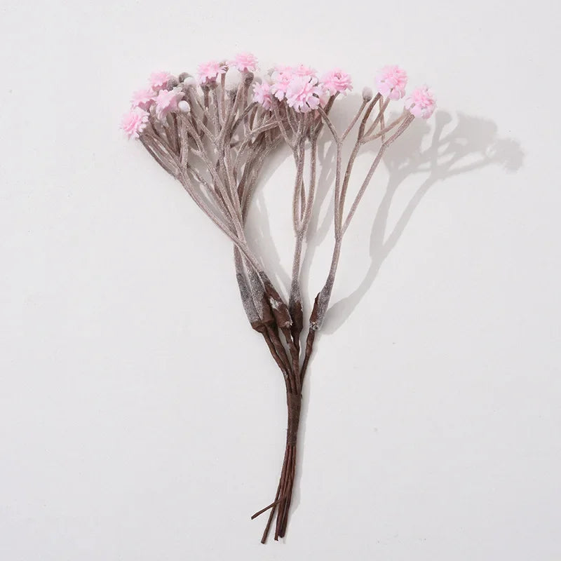 bouquet artificiel fleurs petites naturel minimaliste rose blanc bleu marron tiges intérieur mariage anniversaire