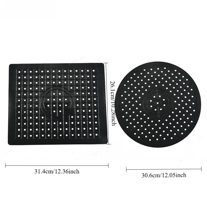 tapis lavabo silicone perforé moderne noir blanc pratique évier drainage rapide antidérapant