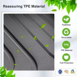 tapis sol voiture noir rayures horizontales moderne clips facile nettoyageintérieur auto protection