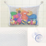 sac rangement pliant bain jouets suspendu ventouses couleurs vives maille transparent enfantin