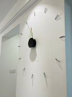 horloge murale minimaliste aiguille quartz face unique acrylique nature morte salon contemporain