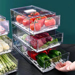 organisateur réfrigérateur boîtes rangement transparentes conteneurs stockage alimentaire plateau drainage moderne cuisine