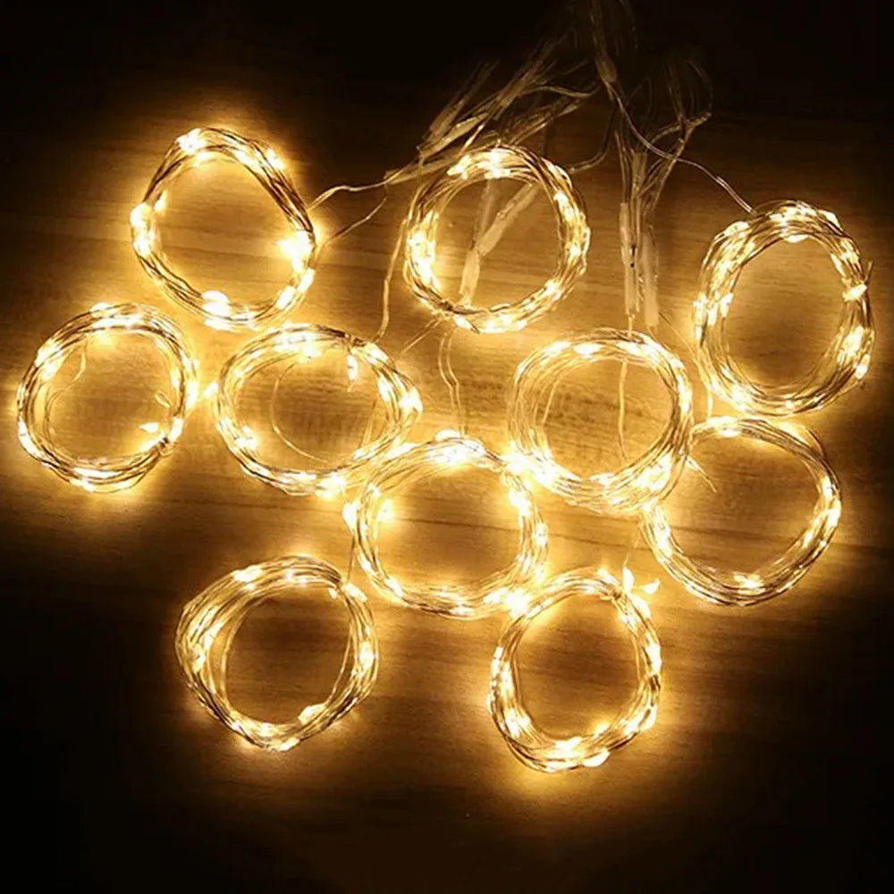 guirlande lumineuse étoiles blanc doré moderne télécommande festive noël décoration maison