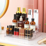 organiseur rangement transparent moderne maquillage parfum soins cosmétique deux étages acrylique multifonctionnelle