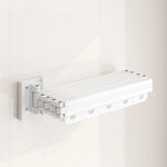 rideau douche blanc moderne texture carrés anti moisissure opacité clips fixations salle bain polyester