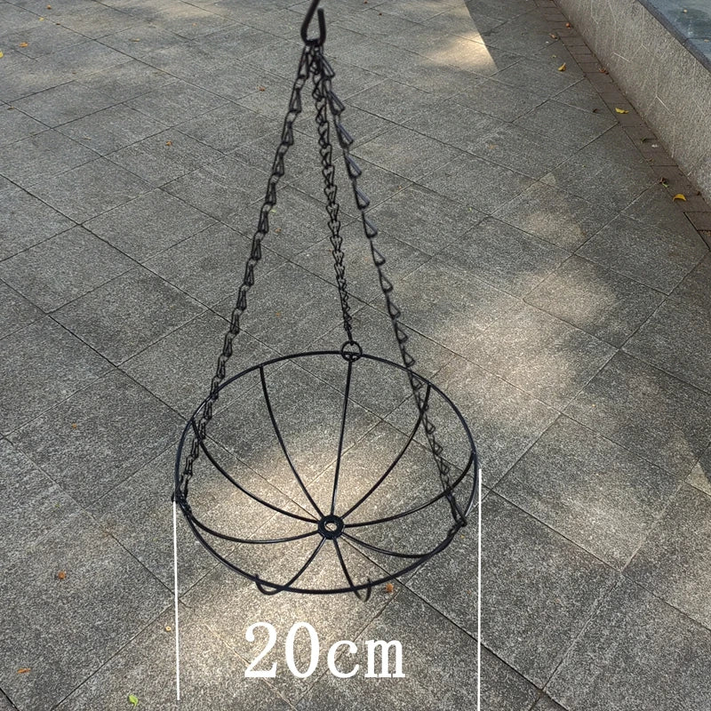 panier suspendu fibre coco chaînes métal marron clair plante verte jardin rustique naturelintérieurextérieur