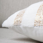housse coussin géométrique doré moderne 100 polyester 30x50 45x45 blanc or décoration chambre voiture