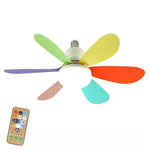 ventilateur led moderne blanc télécommande fixations opaques lisses pieces rechange ailettes