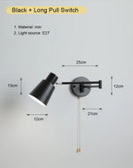 lampe murale articulée chrome plissée éclairage quotidien moderne interrupteur cordonversible
