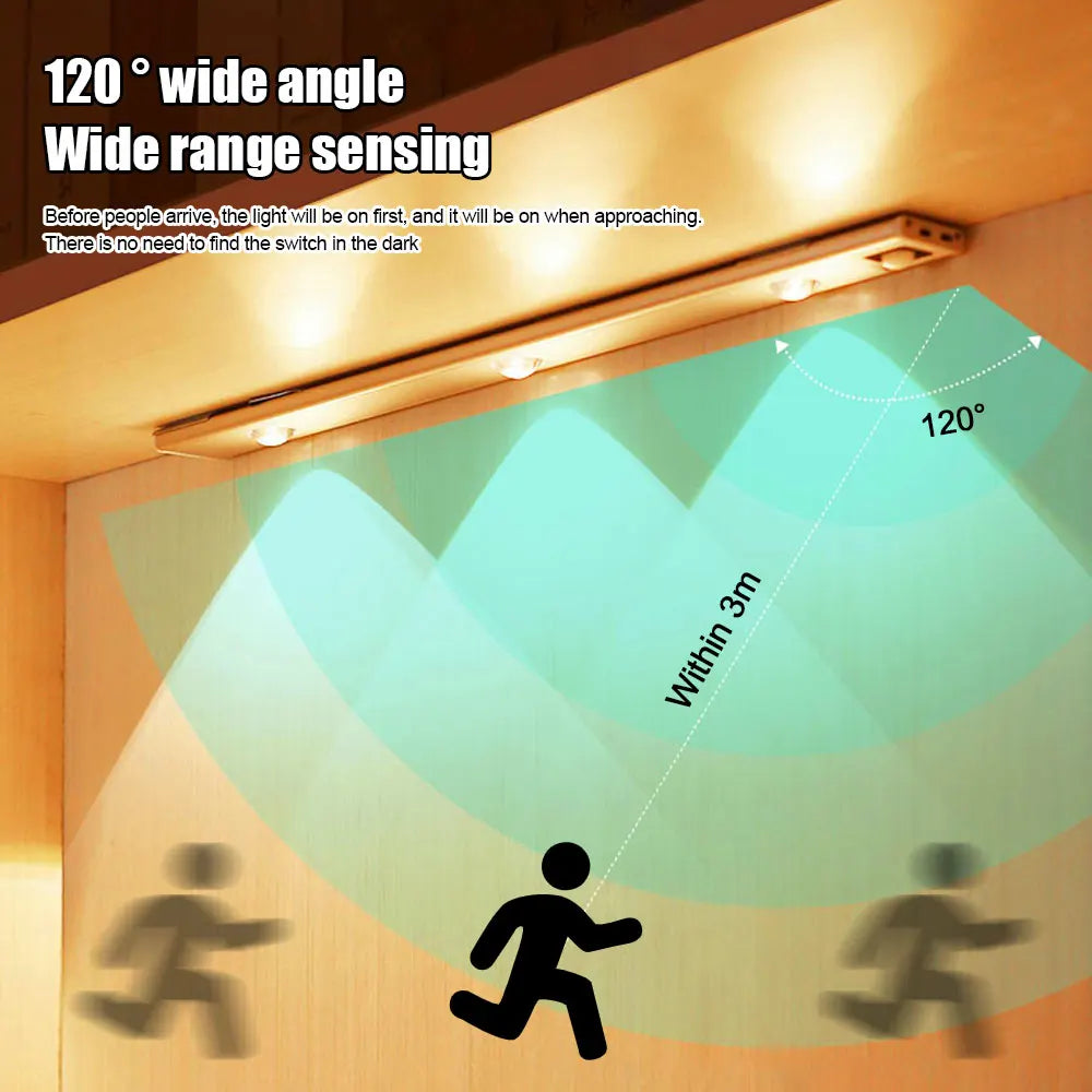 éclairage led blanc moderne rechargeable clips capteur mouvement stepless dimming 20cm 30cm 40cm 50cm