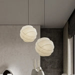 Suspension lumineuse soie beige clair rayures horizontales moderne cuisine salon chambre