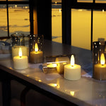 bougies led rechargeables sans flamme blanc modernes télécommande décoration intérieure noël mariage