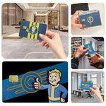 sticker carte crédit dessin animé moderne adhésif réutilisable waterproof bleu noir doré