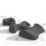coussins mousse mémoire forme ensemble lit spa gris ergonomiques veloutés