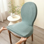housse chaise jacquard spandex polyester motif géométrique opaque classique mariage banquet cuisine