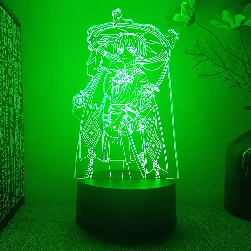 lampe 3d led dessin animé transparente veilleuse batterie aa rechargeable câble usb base solide
