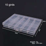 boîtes rangement transparentes modernes 10 compartiments 15 compartiments poignées bijoux fournitures artisanales