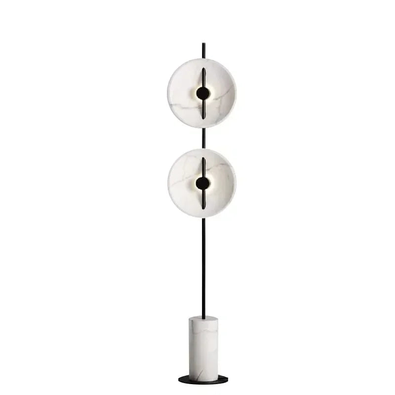 lampe sol marbre blanc noir moderne 11w 15w led 2700k 6000k vde