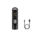 lampe torche rechargeable led uv intense extérieure 300 lumens moderne compact noire verte bleue