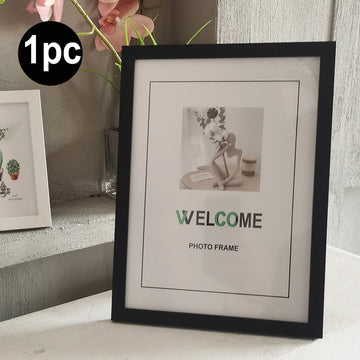 cadre photo bois rectangulaire contemporain mur table motifs floraux abstraits