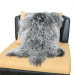coussin fourrure gris vert rouge violet marron naturel hiver maison laine solide dry frost
