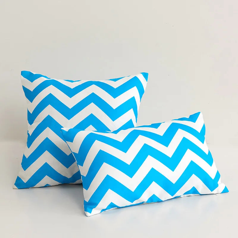 coussin extérieur imperméable jaune zigzag moderne amovible 45x45cm zip polyester