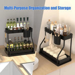 rack rangement noir moderne bouteilles nettoyants cuisine salle bain