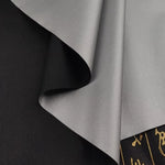 tissu polyester opaque gris métallisé noir brillant moderne 170cm large élégant respirant bricolage