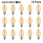 ampoule led conique filament orange moderne 360° e14 e12 vintage blanc chaud 25000h