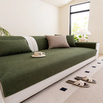 coussin canapé vert olive moderne tissu polyestère petite pointure sans couture