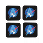 sous verres starfleet command logo étoiles noir antidérapants moderne cuisine restaurant bar