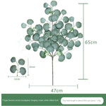 décoration table branche eucalyptus artificielle soie verte claire fête mariage 65cm