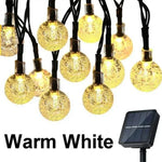 guirlande lumineuse multicolore blanc chaud translucides modernes clips modes solaire extérieure patio jardin