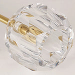lampe suspendue moderne dorée cristal transparent salon chambre vis câble suspension