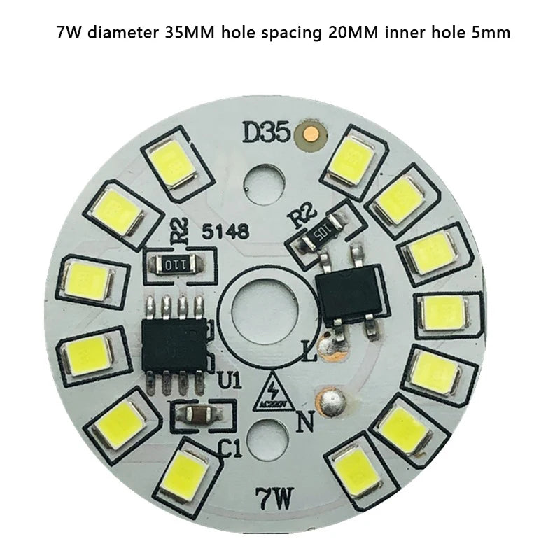 ampoule led circulaire diodes blanc moderne technologie spot downlight plafonnier lumière intérieure facile composants