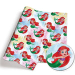 serviettes enfants dessins animés personnages fées sirènes motifs colorés rose vert bleu blanc opaques