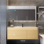 Armoire salle de bain blanche avec double tiroir pour rangement serviettes