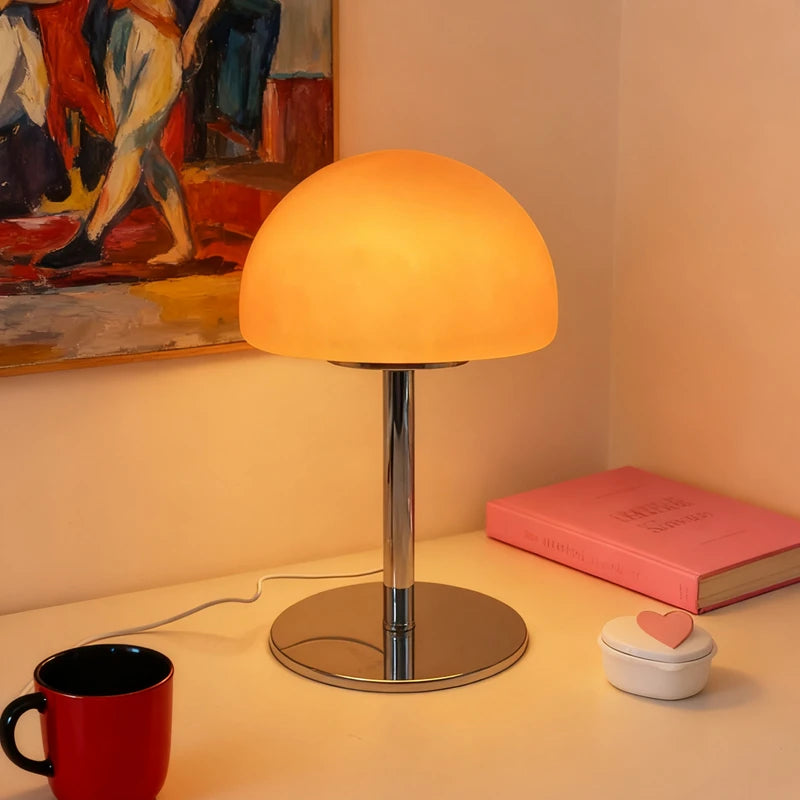 lampe table moderne verre blanc rose interrupteur tactile certifications cem rohs fcc
