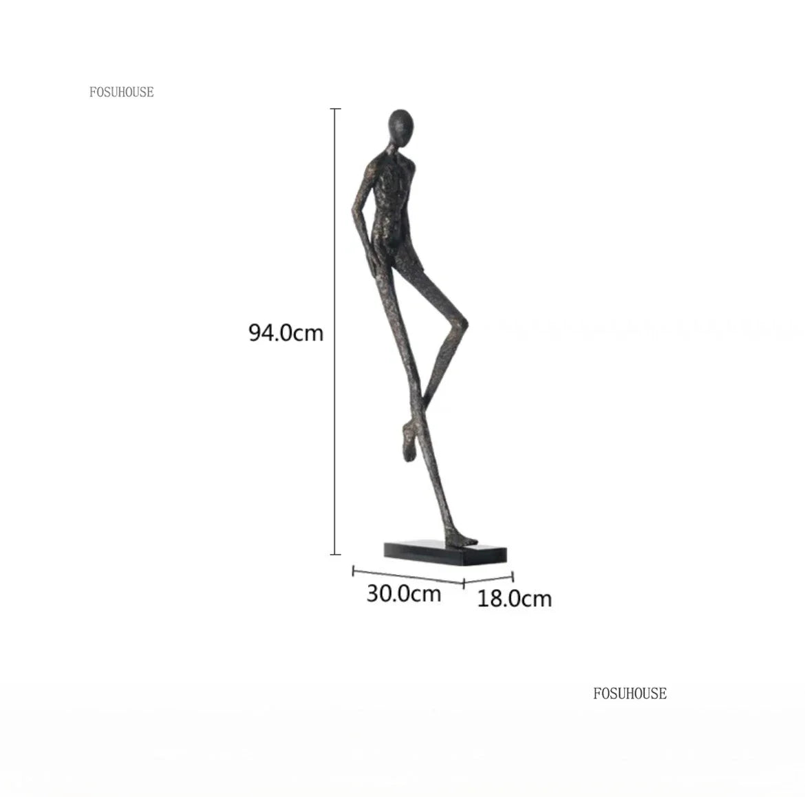 sculptures humaines modernes texture rugueuse noir gris beigeclair abstrait minimalisteDecorationIntérieureSculptureFigurinesHumainesStylisées