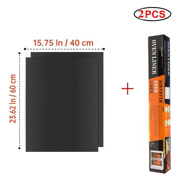 tapis cuisson antiadhésif réutilisable résistant chaleur fond four noir moderne silicone