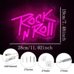 néon lumineux rock roll ac dc high voltage couleurs vives logo texte fixations