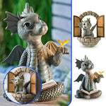 décoration murale dragon gris fantaisie pierre imitation antique statuaire jardin