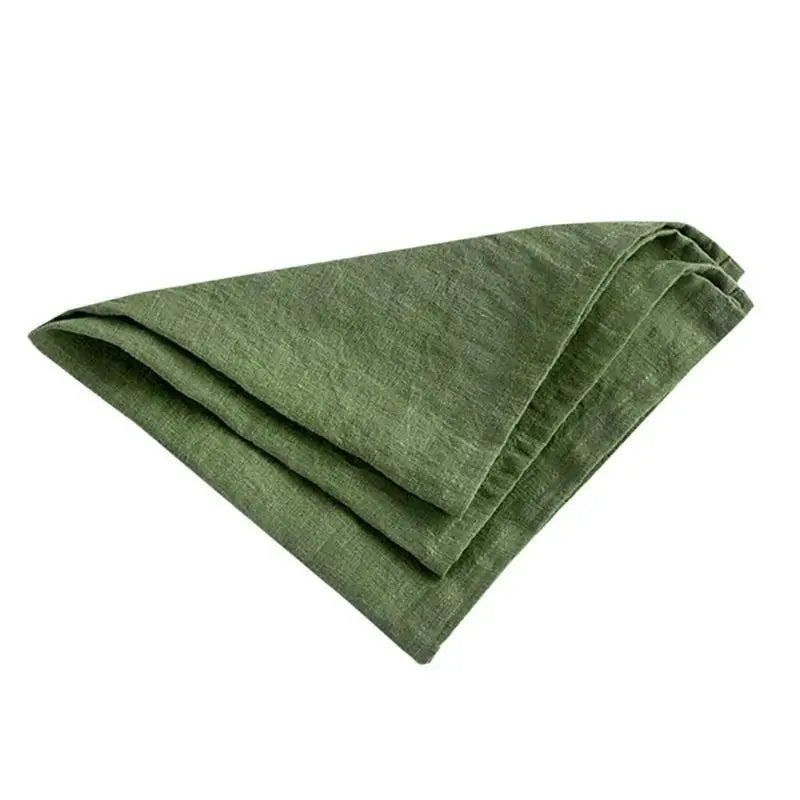 serviettes tissu lin naturel classiques blanc vert bleu clair rose pâle marron respectueux environnement