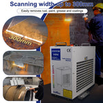 machine nettoyage laser industrielle écran tactile roulettes protections diverse langues