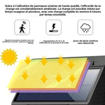 lampe solaire détecteur mouvement 100 led ip65 moderne fixation muraleextérieur jardin garage
