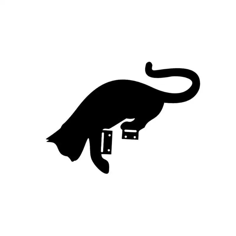 statue silhouette chat noir minimaliste jardin art décor
