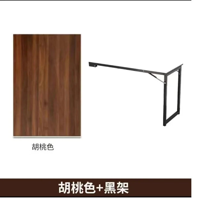 table pliable industrielle bois foncé métal noir texture bois naturelle vis fixations moderneextérieurcarrépliantemurale